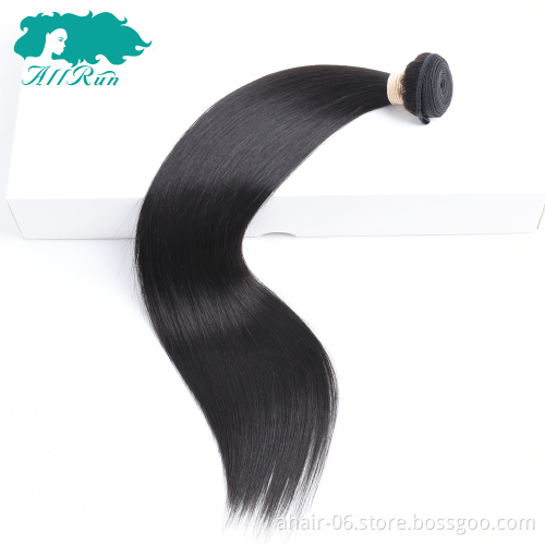 ALL RUN Factory Wholesale Price  Silky Straight 100% Human Hair Buldles